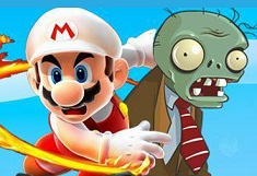 Игра Марио стрелять зомби