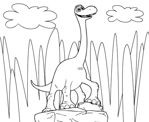 Игра Хороший динозавр Арло раскраски