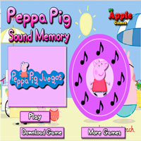 Игра свинка Пеппа звуковая память