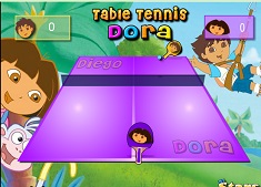 Игра Даша и Диего настольный теннис
