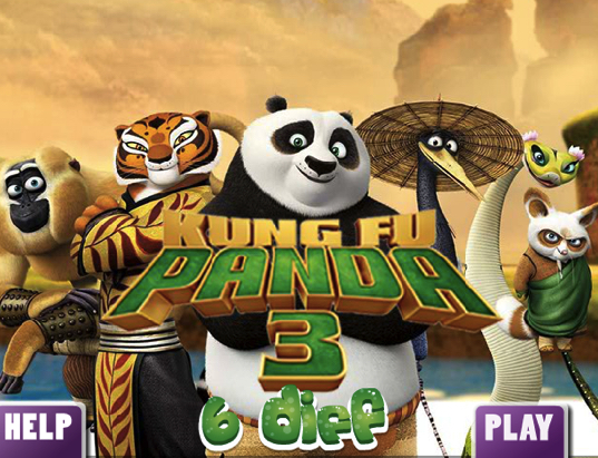 Игра Кунг-фу Панда 6 отличий