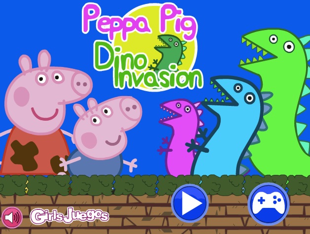 Игра свинка Пеппа вторжения динозавров